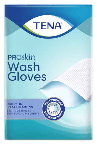 TENA ProSkin Wash Gloves rokavice za umivanje s folijo | za enkratno uporabo